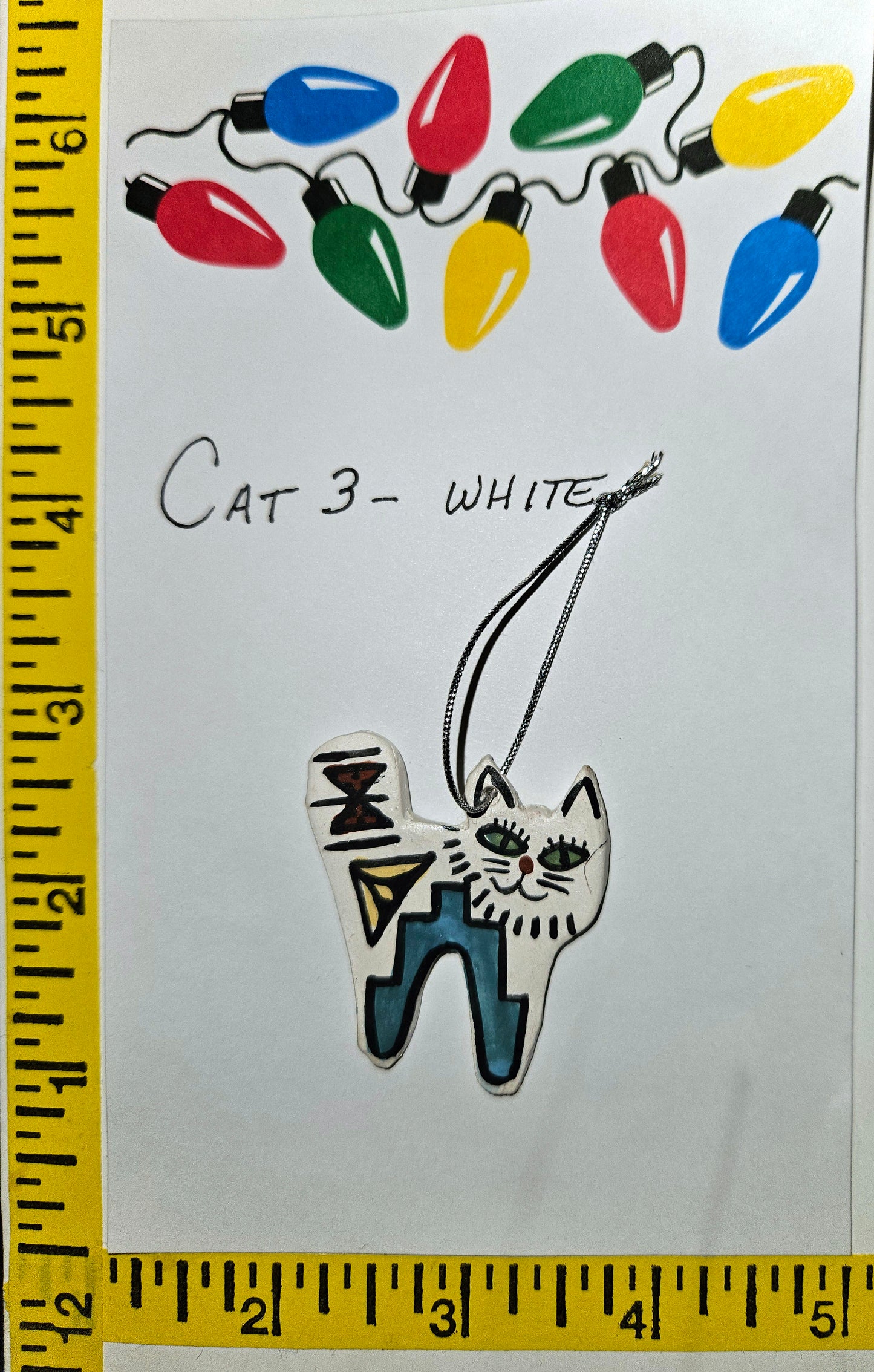 Christmas Cat - Ornament CAT-3 Navajo White