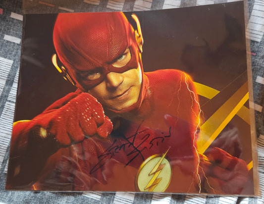 Grant Gustin 8inchx10inch AUTOGRAPH photo Tha Flash Black-sharpie #2