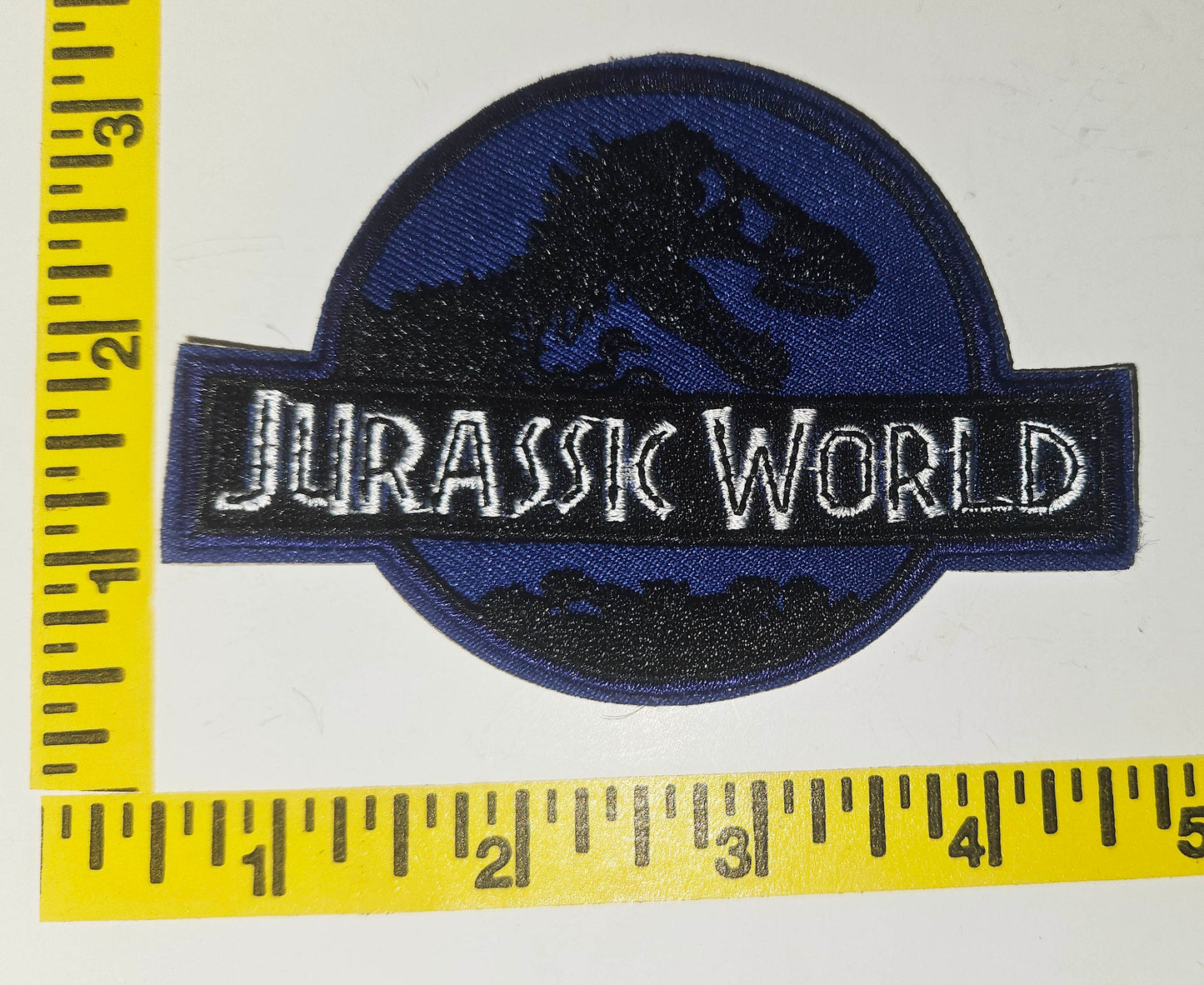 Jurassic World Logo Embroidered Patch, NEW DARK BLUE - JB Collection