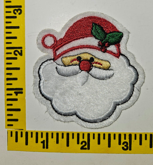 Santa 2.75 in x 2.75 inch Iron-on Patch NEW