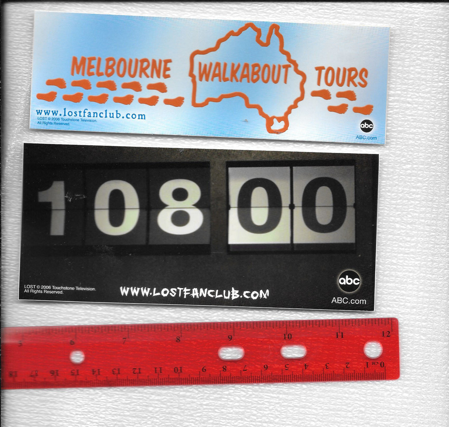 Lost Fan Club #1 Stickers - set of 2 - New - LOST TV Show