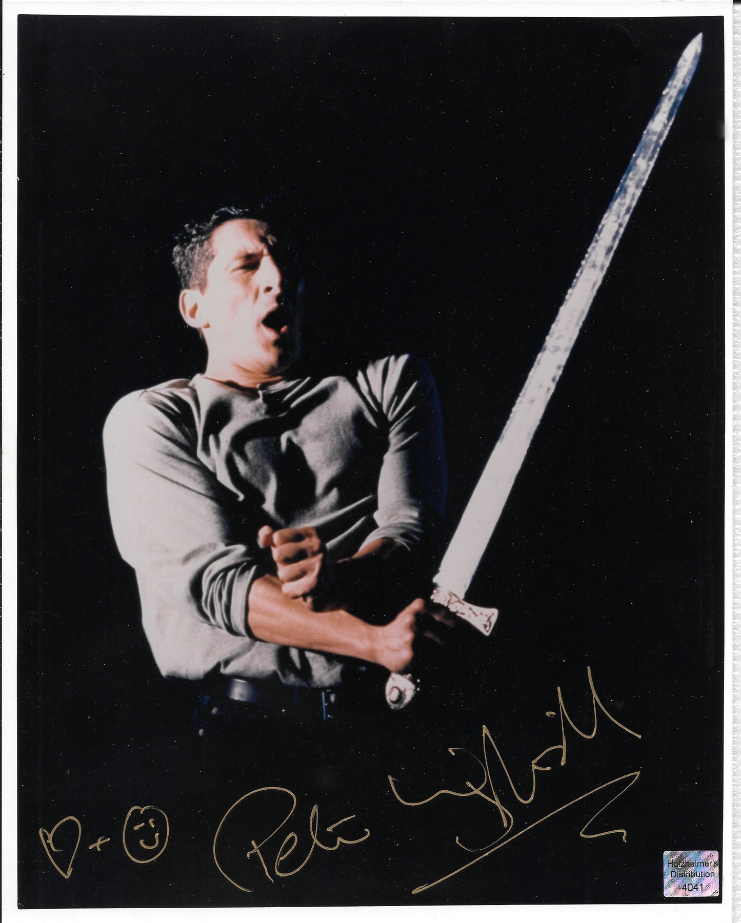 Peter Wingfield (Methos) 8inchx10inch AUTOGRAPH photo Highlander Gold-paint
