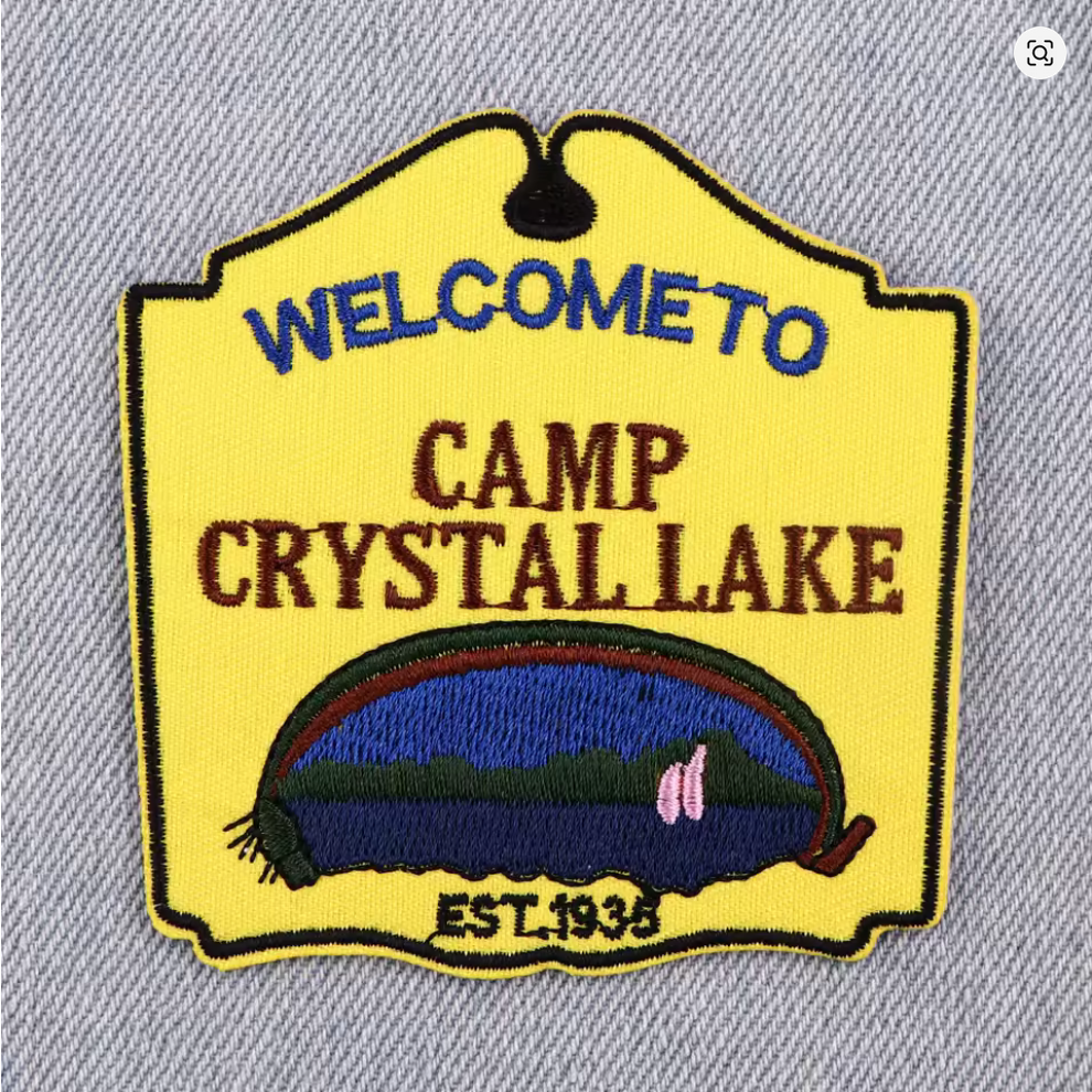Welcome to Camp Crystal Lake 3 inch round Iron-on Patch NEW