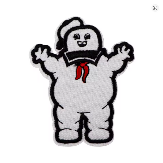 Ghostbuster Staypuff Marshmallow Man 2.5 in x 3 inch Iron-on Patch NEW