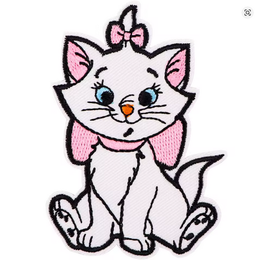 "Maria"-like cat 2 in x 3 inch Iron-on Patch NEW