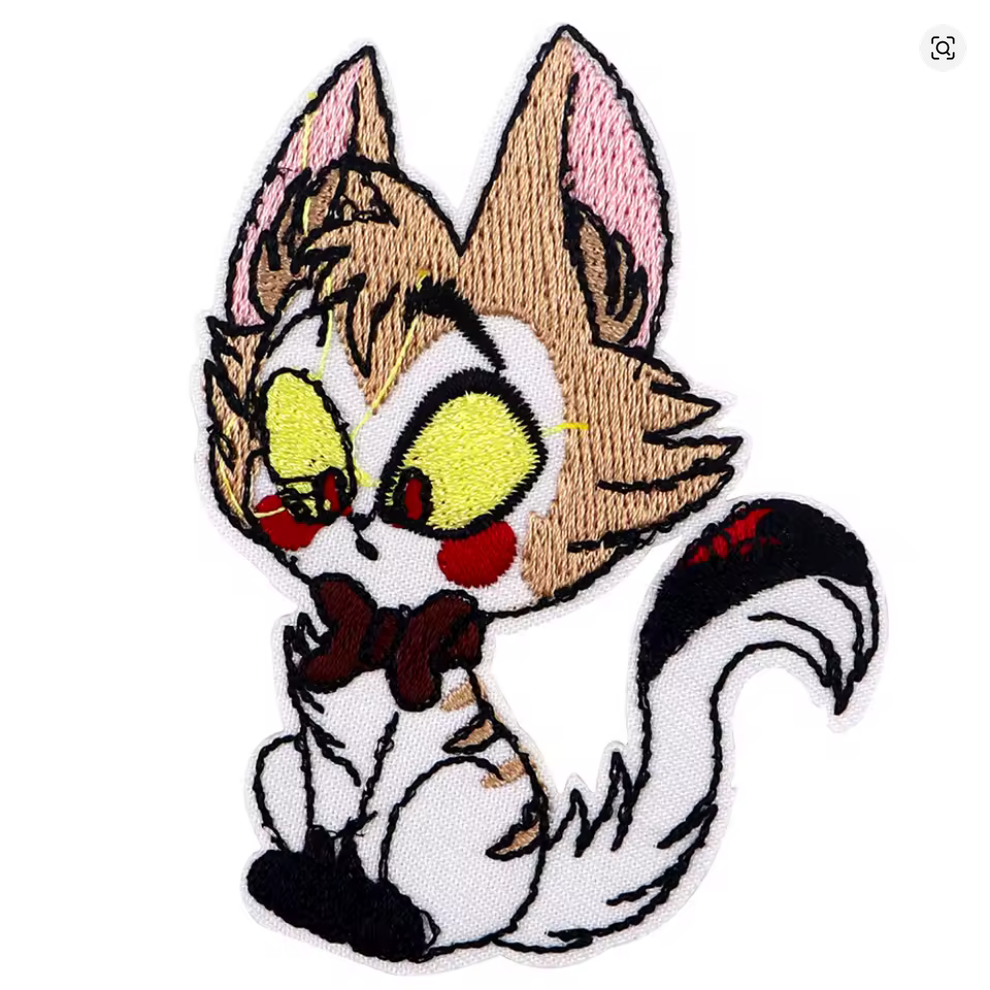Hazbine Hotel 'Charlie the Cat' 3 inch round Iron-on Patch NEW