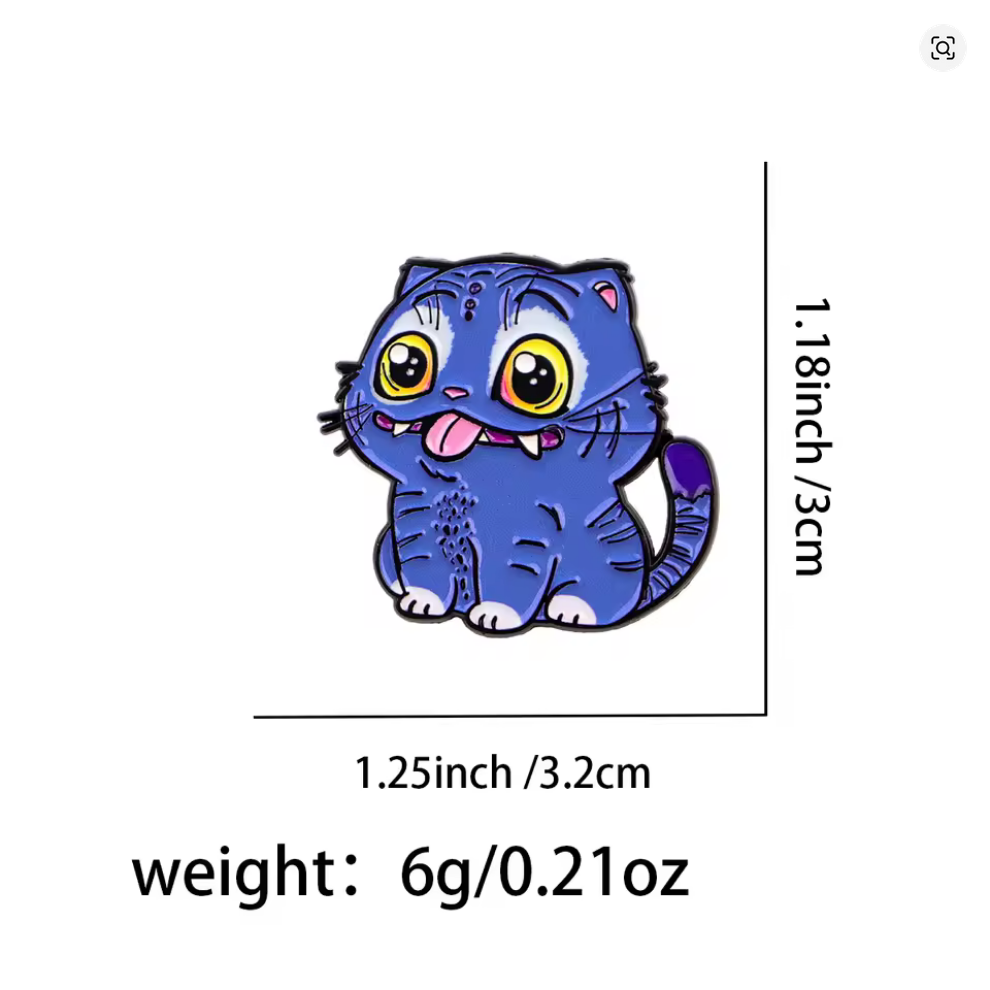 Derpy Tiger - Kpop Demon Hunter Pin - Enamel Pin Roughly 1 inch x 1inch