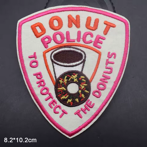Donut Police Parody Patch - Patch NEW - Embroidery