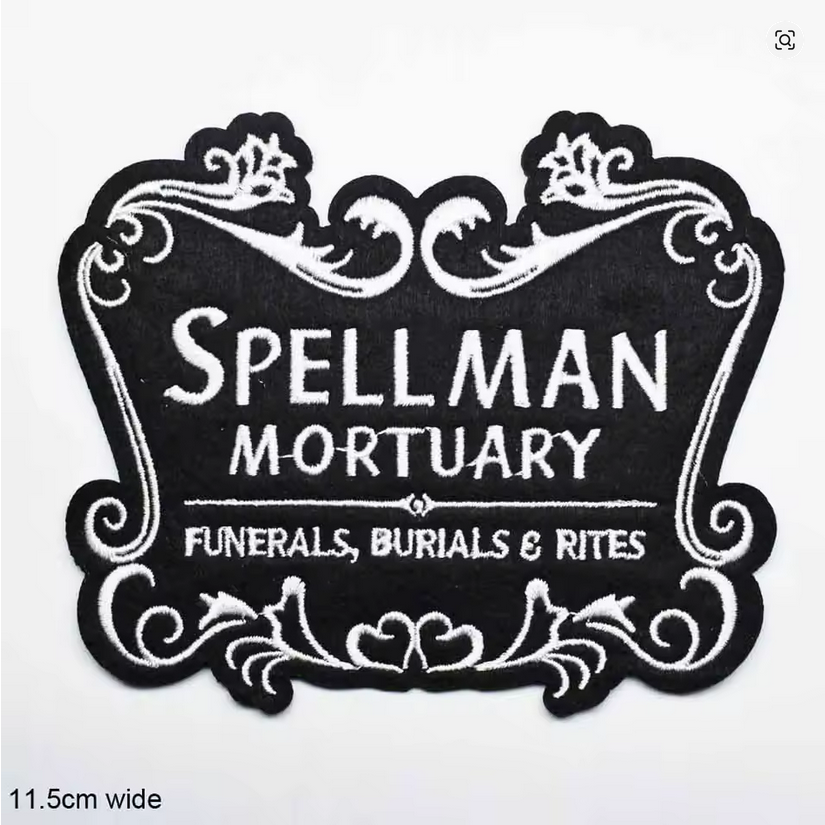 Spellman Mortuary Parody Patch NEW - Embroidery