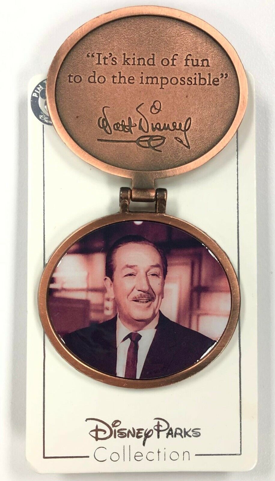 2019 Disney Parks Castle Walt Disney "It's Kind of Fun To Do The Impossible" hinged Pin