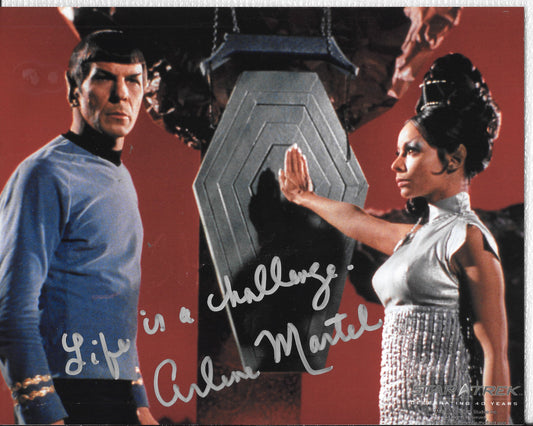 Arlene Martel 8in x 10in AUTOGRAPH Photo with a quote - silver-sharpie NOT PERFECT - READ