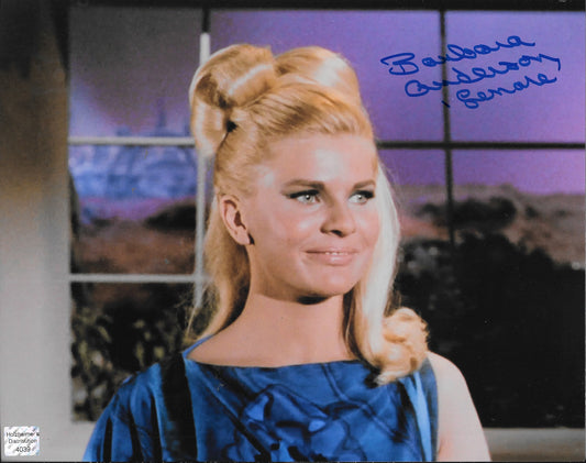 Barbara Anderson (Lenare) 8inchx10inch AUTOGRAPH photo STAR Trek Blue-Sharpie