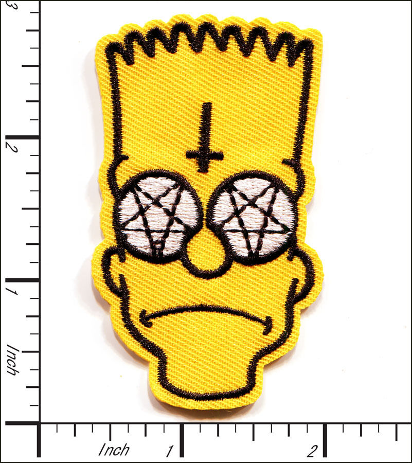 Bart Cartoon odd patch 2.5in x 1.3in Iron-on Patch NEW