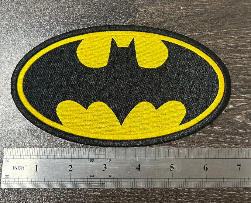 Batman (Yellow and Black) Embroidered Patch, NEW 7inch by 3inch roughly