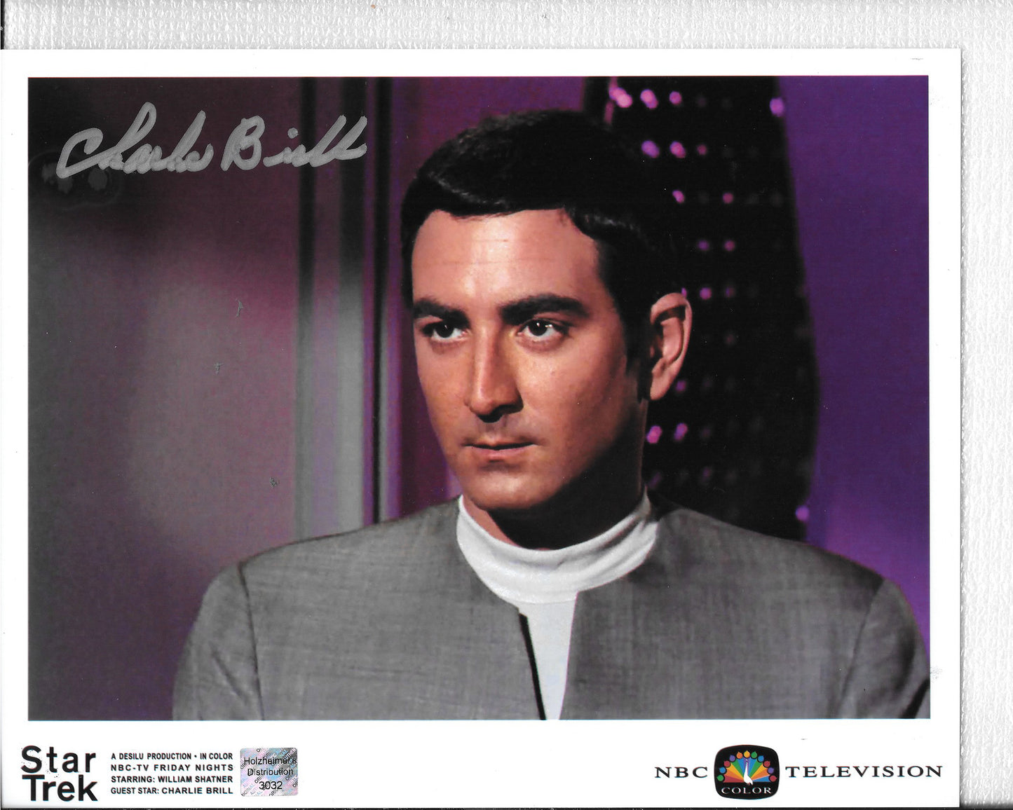 Charlie Brill (Star Trek TOS) 8in x 10in AUTOGRAPH Photo Silver-sharpie