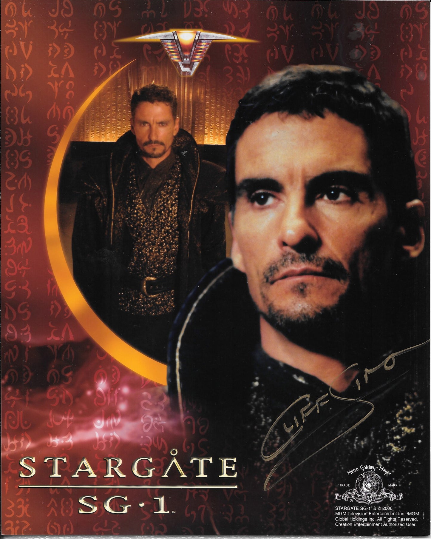 Cliff Simon (Ba'al) 8inchx10inch AUTOGRAPH photo Stargate SG1 #10