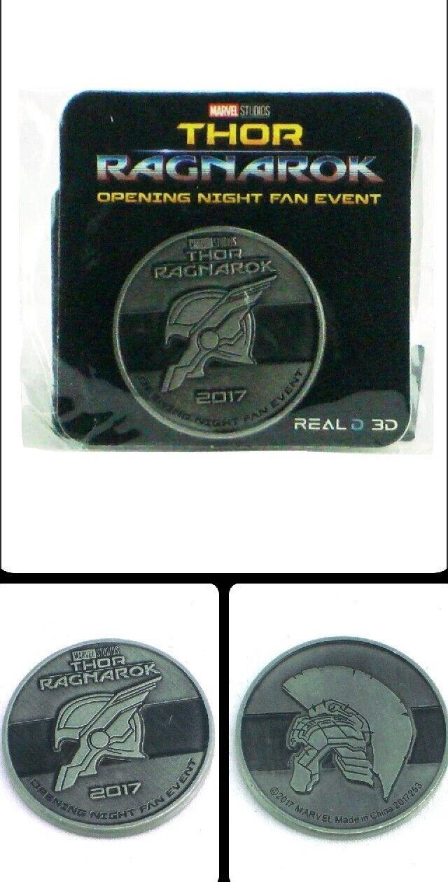 Thor Ragnarok Opening Night Fan Event Coin 2017 Marvel Studios Promo New