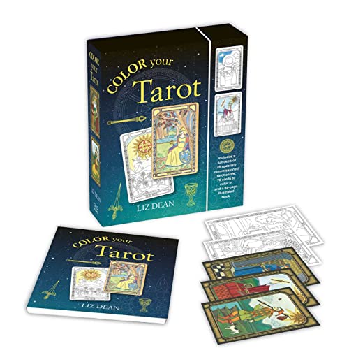 NEW SEALED Tarot Color Your Tarot by Liz Dean 2 Full Decks 78 Cards