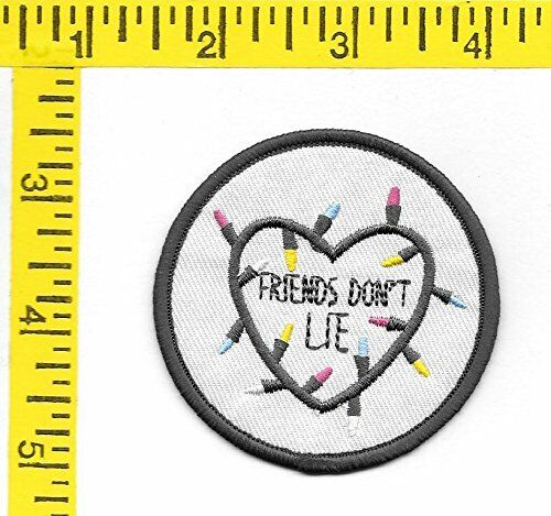 Stranger Things Embroidered Patch, NEW 2.5inch Round "Friends Don't lie"