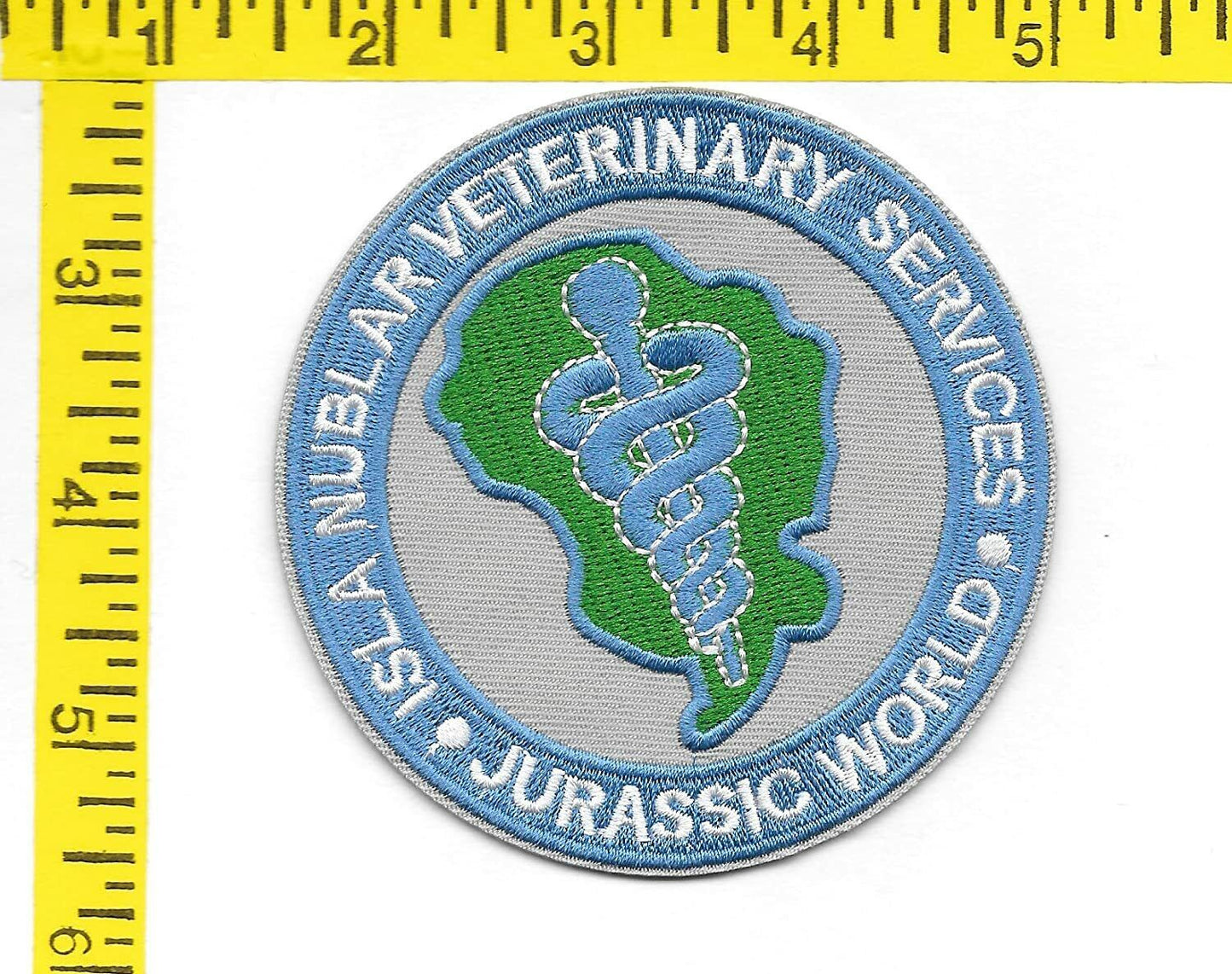 Jurassic World - ISLA Nublar Veterinary Service Logo Embroidered Patch, NEW 3.5
