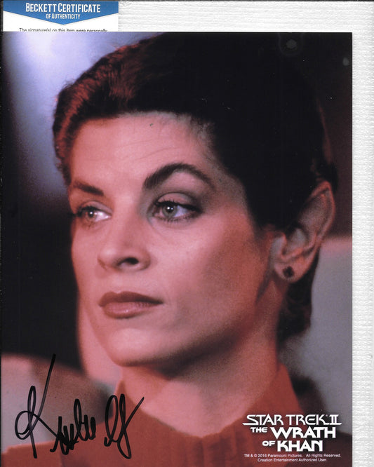 Kristie Alley 8in x 10in AUTOGRAPH Photo Star Trek AUTOGRAPH Black-sharpie