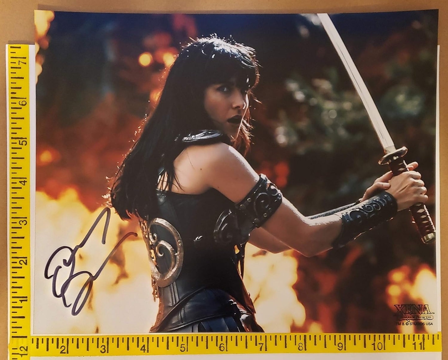 Lucy Lawless 8in x 10in AUTOGRAPH Photo black-sharpie - Xena