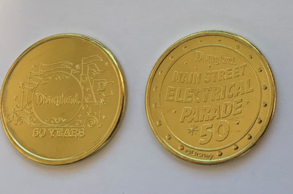 Disneyland Main Steet Electrical Parade 50th Anniversary 4 Coin Medallion Set