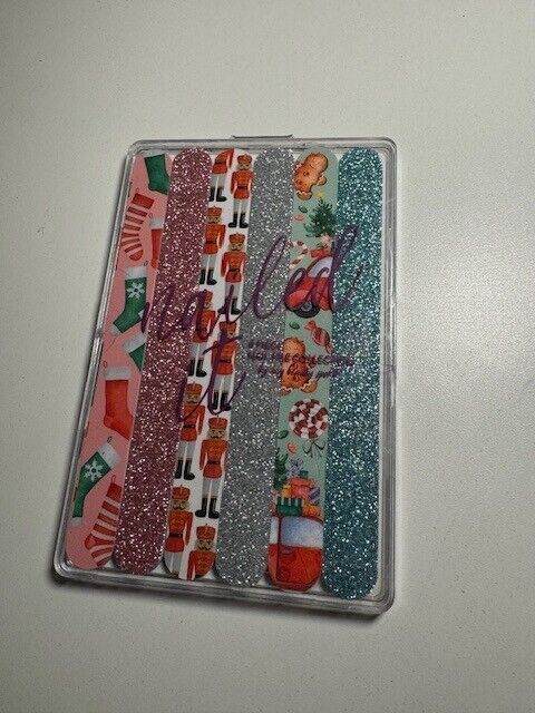 nailed it 6 pc nail file collection by My Beauty Spot 7inch File Size Dual Sided CHRISTMAS