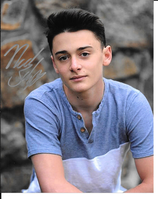 Noah Schnapp (Will) 8in x 10in AUTOGRAPH Photo silver-sharpie