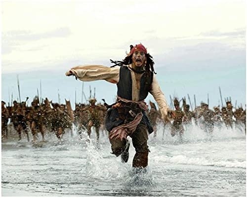 Johnny Depp 8in x 10in photograph - Color - Pirates of the Caribbean - Running