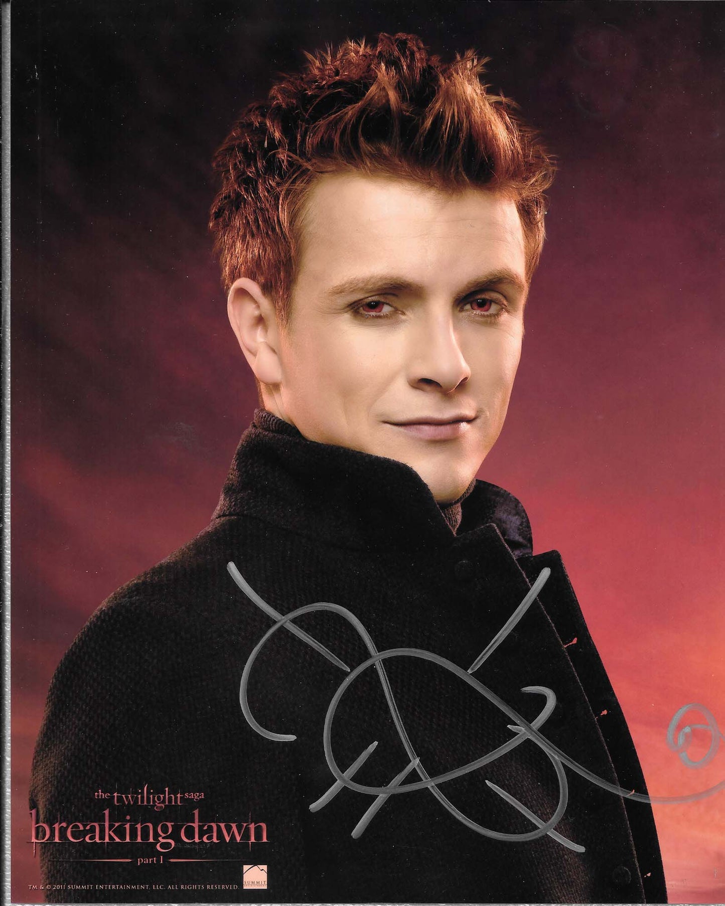 Charlie Martin Bewley 8in x 10in AUTOGRAPH Photo Twilight Silver-sharpie