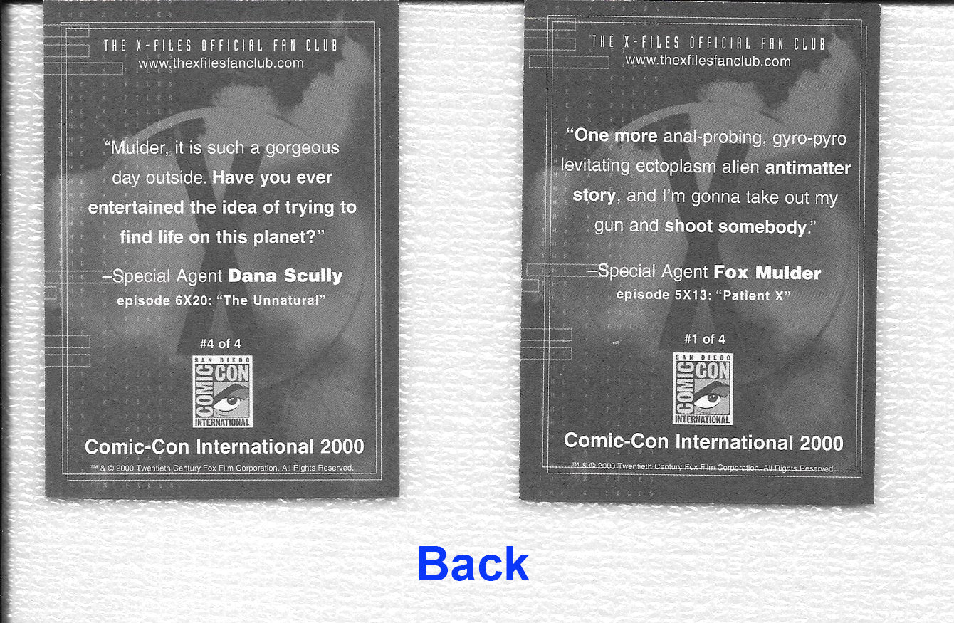 X-FILES FAN CLUB PROMO Mulder & Scully New