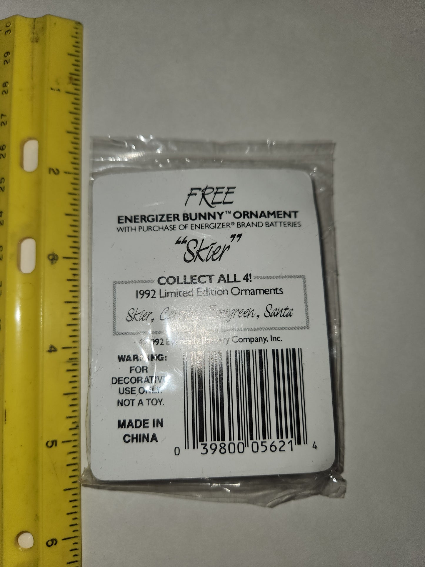 "Energizer Bunny" Ornament - Skier 1992 Limited Edition Ornament. NIP