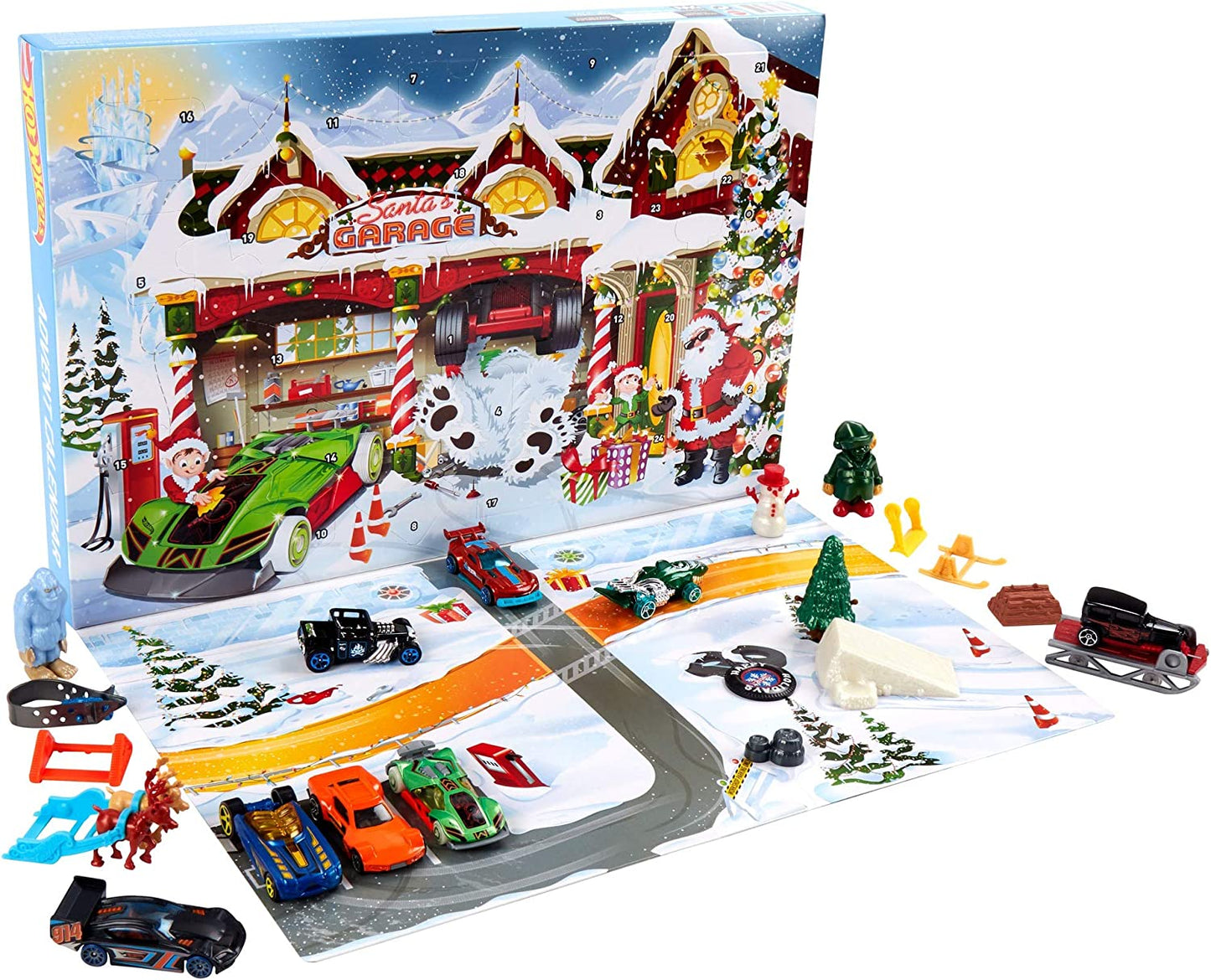 Hot Wheels Advent Calendar 24 Day Holiday Surprises with Cars and Accessories Ages 3 and Older NIP