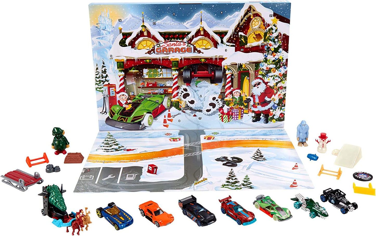 Hot Wheels Advent Calendar 24 Day Holiday Surprises with Cars and Accessories Ages 3 and Older NIP