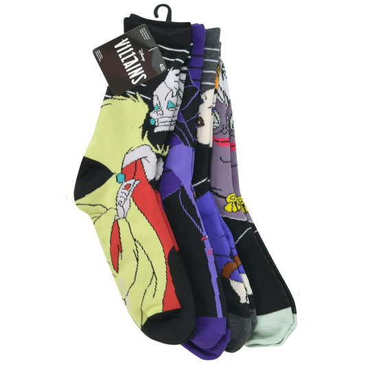 Disney Villians Adult Socks - Set of 4 - New