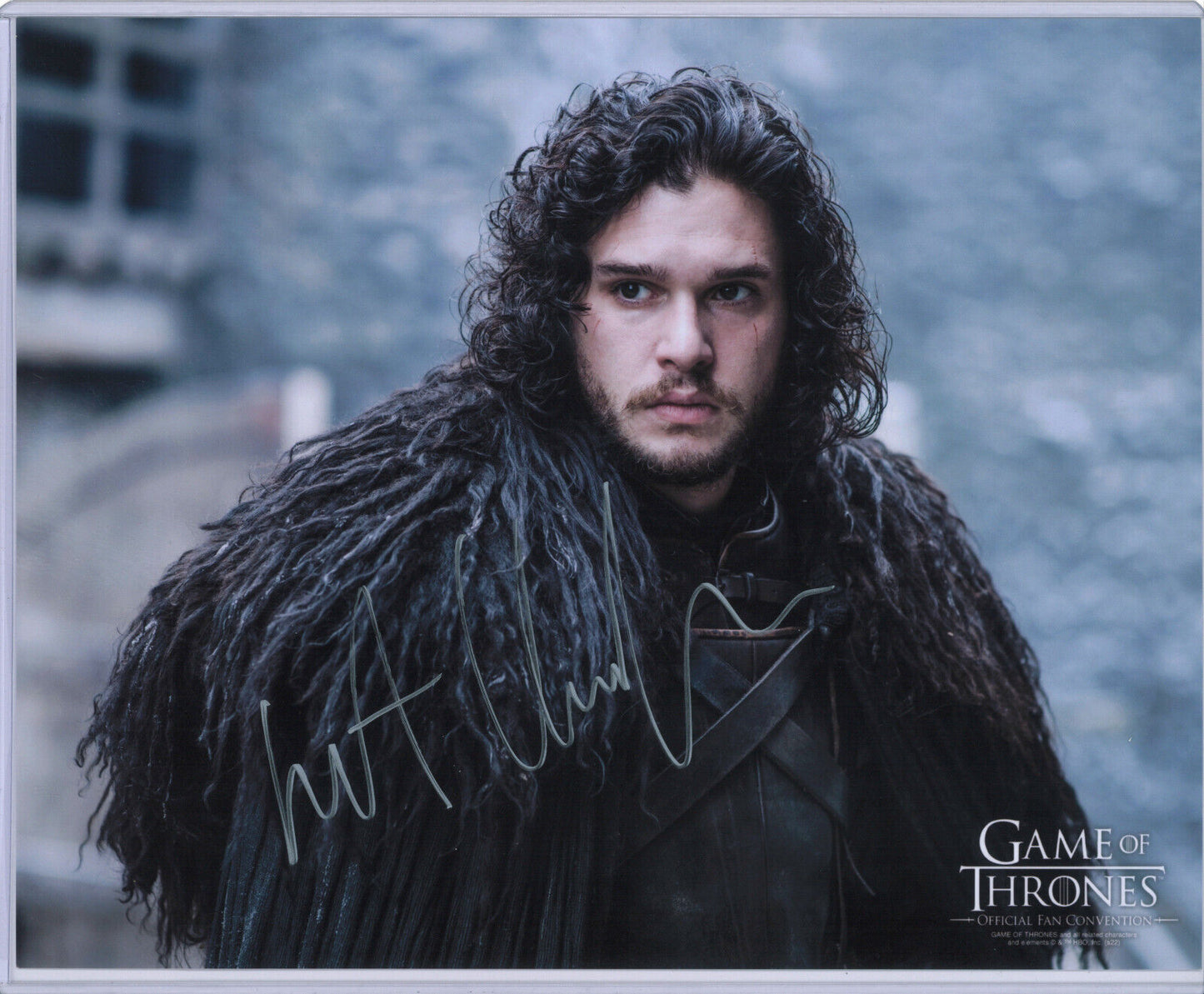 GAME OF THRONES - Kit Harington (Jon Snow) 8in x 10in AUTOGRAPH Photo Silver-Sharpie #2 Images
