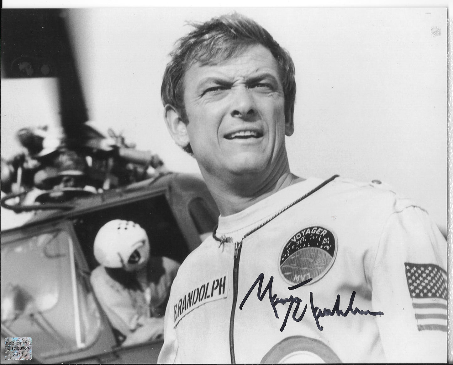 Monte Markham 8in x 10in AUTOGRAPH Photo B&W black-sharpie