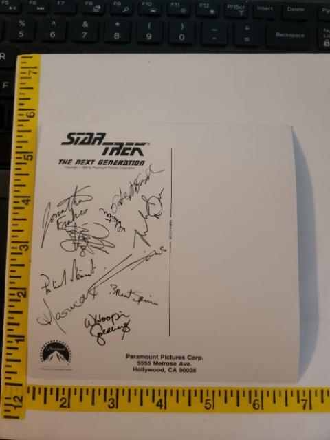 Star Trek - The Next Generation 1988 PRE-PRINT Cast Signatures