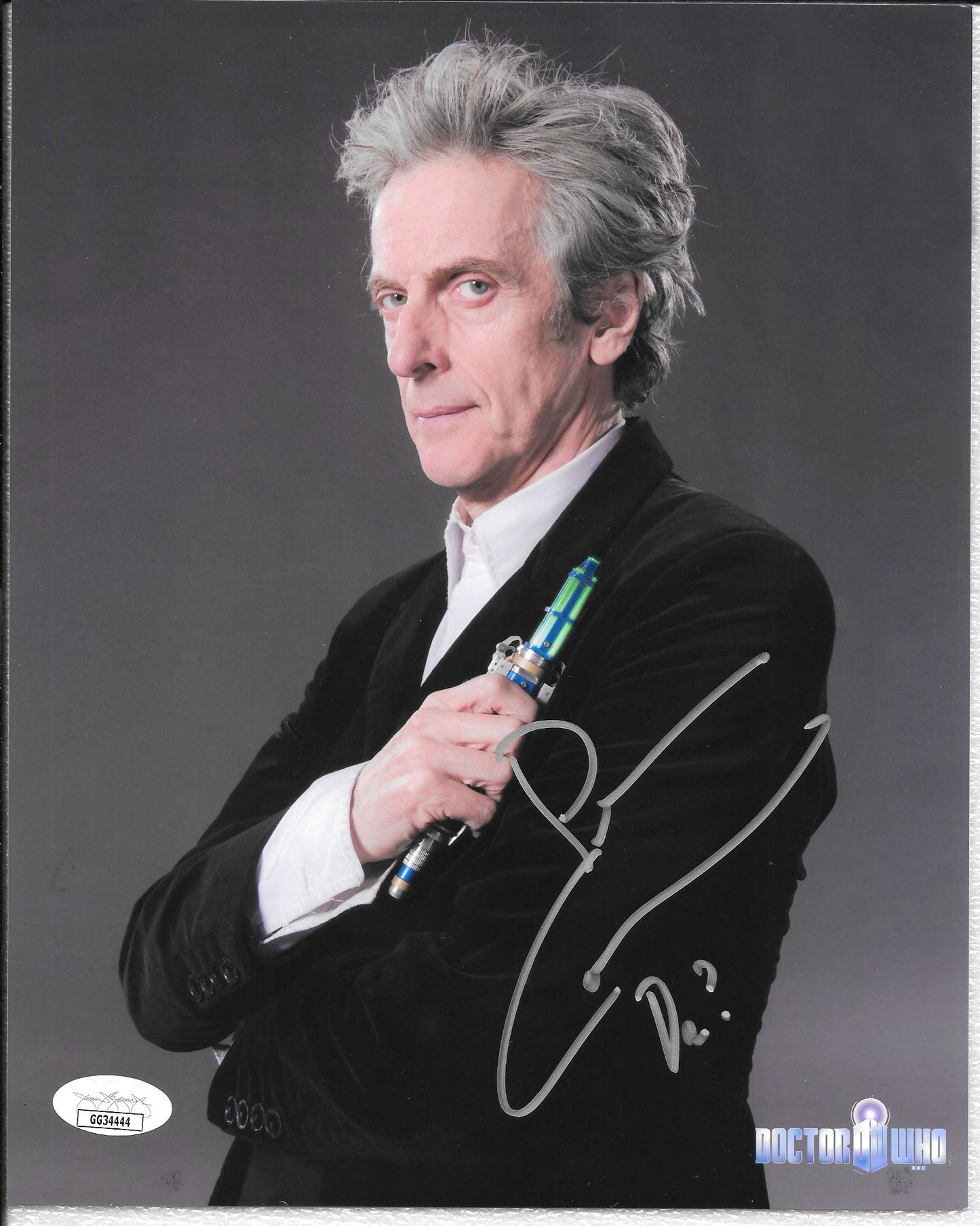 Peter Capaldi 8in x 10in AUTOGRAPH Photo "Doctor Who" silver-sharpie