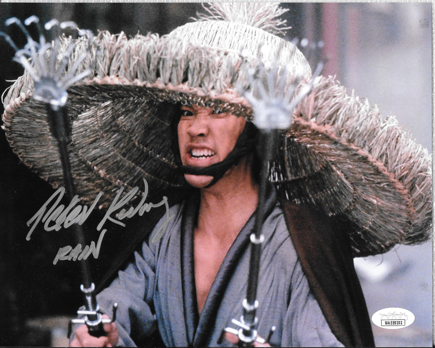 Peter Kwong 8in x 10in AUTOGRAPH Photo Big Trouble In Little China "Rain" Silver-sharpie