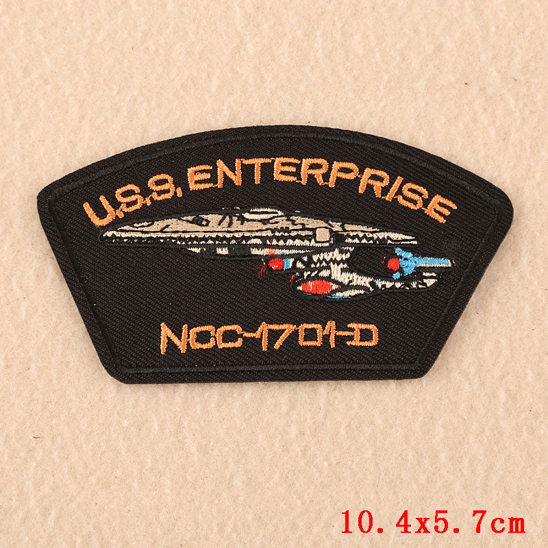 U.S.S. Enterprise NCC-1701-D Embroidered Patch, NEW 10.4cm x 7cm roughly