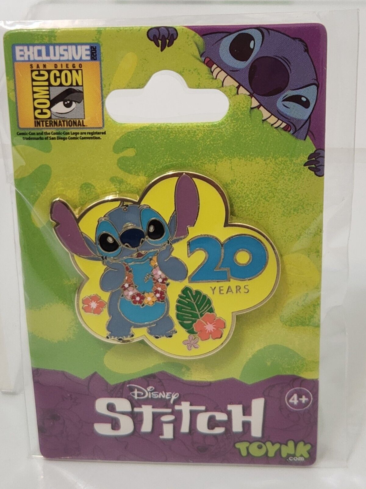 SDCC 2022 Exclusive: Disney Pin Stitch 20th Anniversary Pin NIP