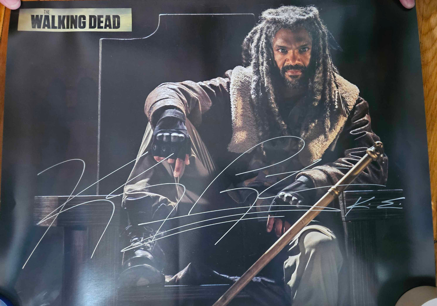 Khary Payton 24in x 18in AUTOGRAPH poster COA - Walking Dead Autograph