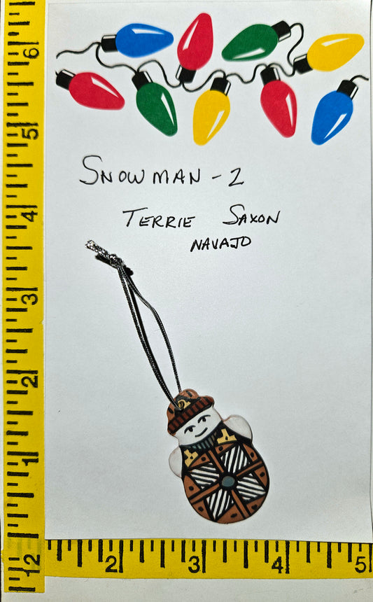 Christmas Snowman - Ornament Snowman-2 Navajo
