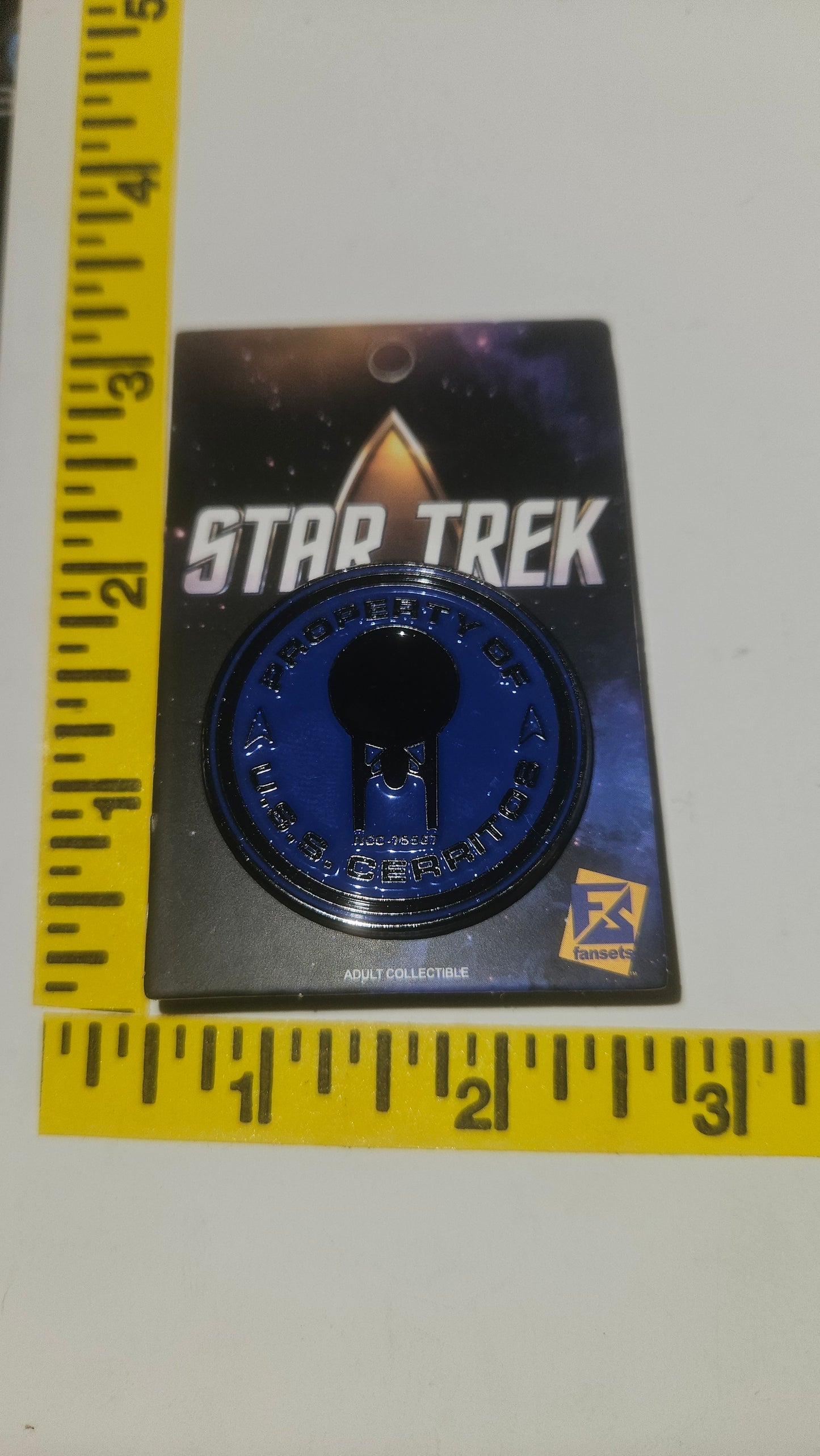 Star Trek Lower Decks "PROPERTY of the CERRITOS" Pin EXCLUSIVE from STLV 2024 BLUE