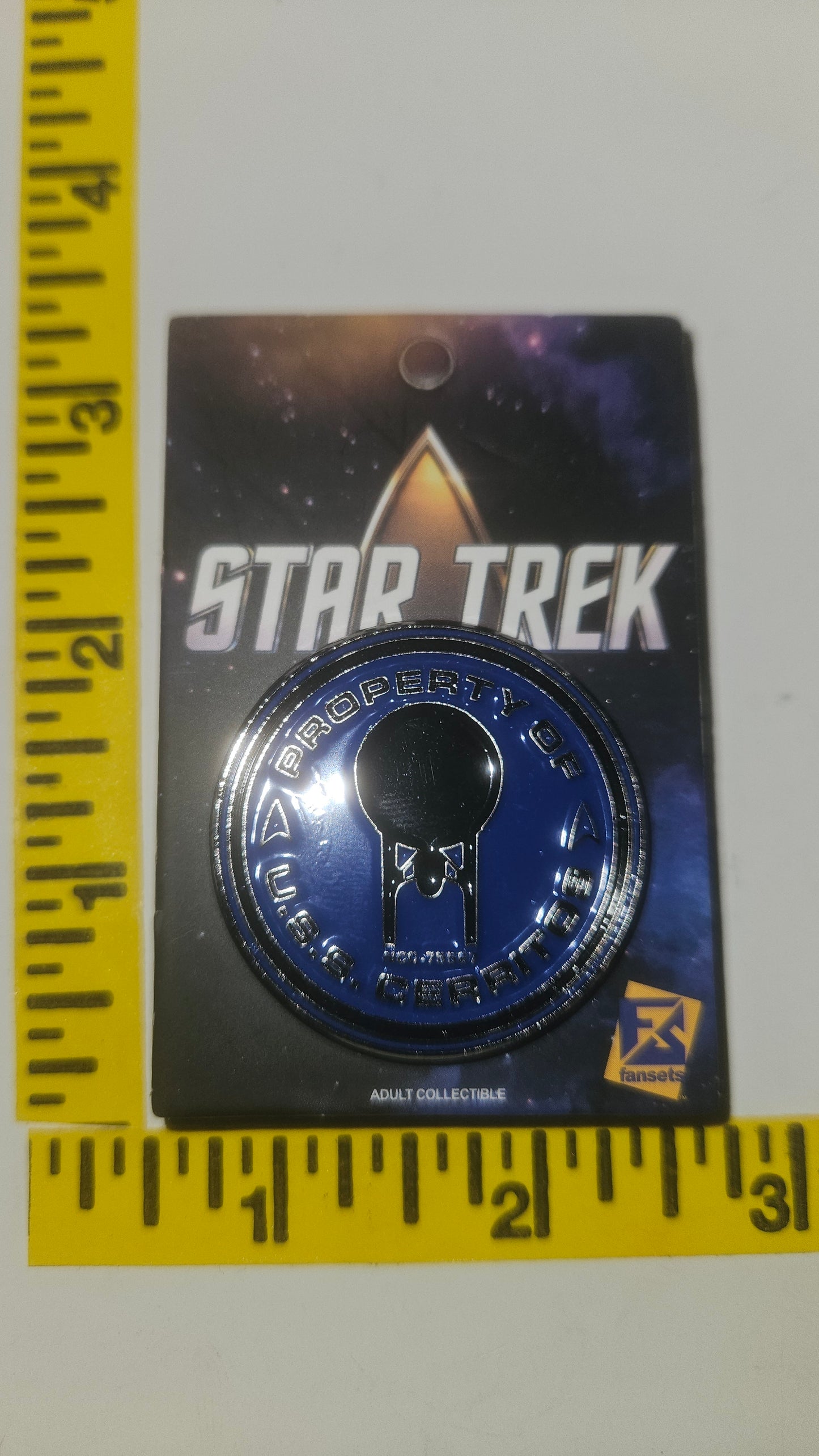 Star Trek Lower Decks "PROPERTY of the CERRITOS" Pin EXCLUSIVE from STLV 2024 BLUE