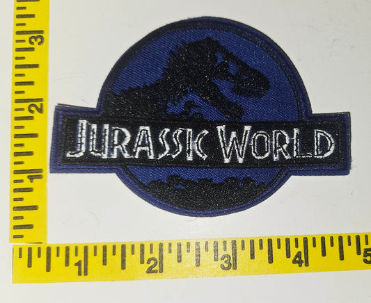 Jurassic World Logo Embroidered Patch, NEW DARK BLUE - JB Collection