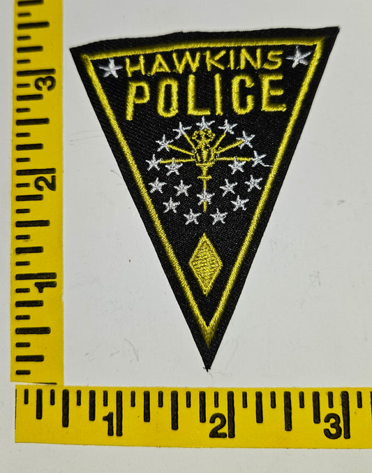 Hawkins Police Logo Embroidered Patch, NEW 2.5 inch by roughly 3.5 inch