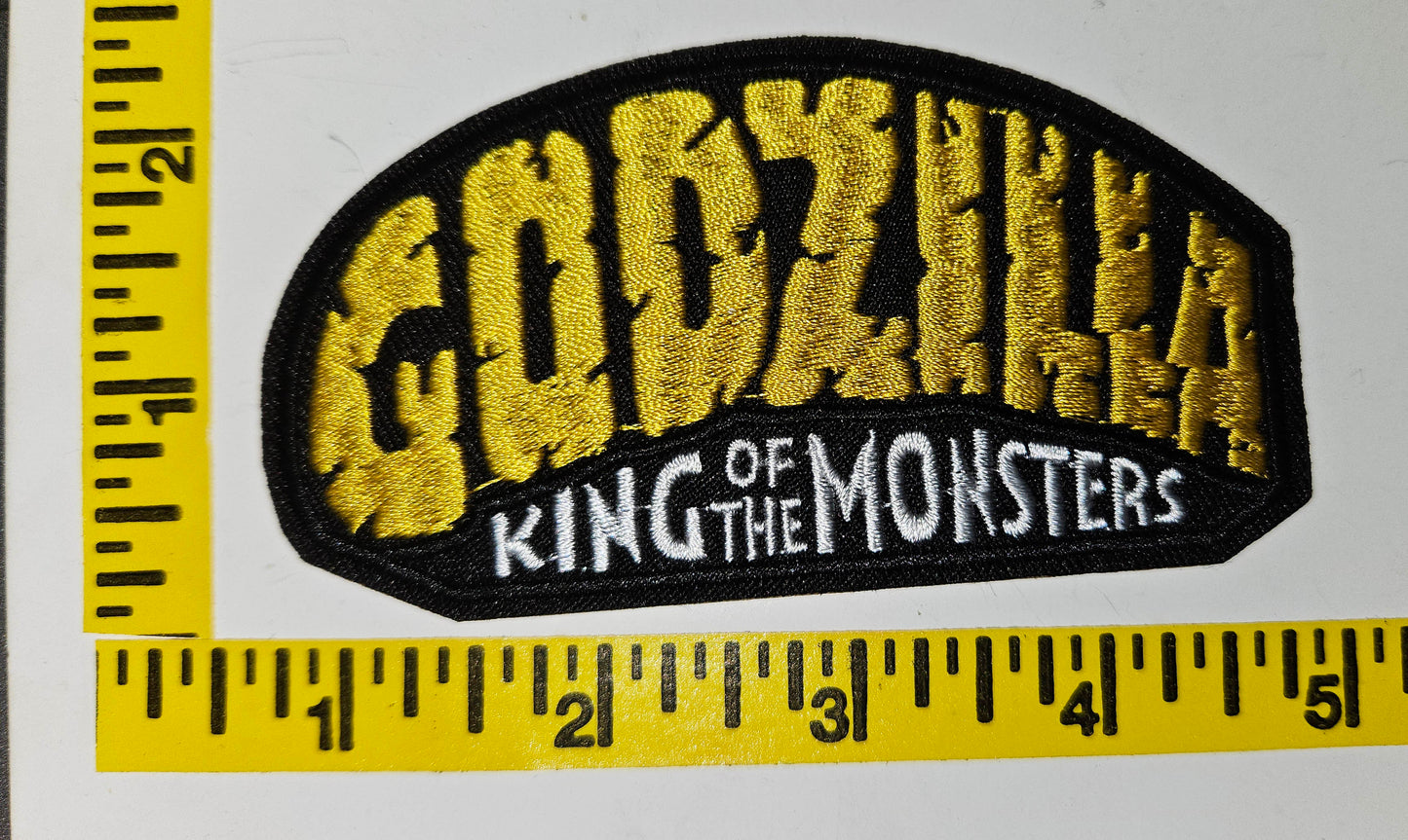 Godzilla King The Monsters -  4inch x 2inch Iron-on Patch NEW